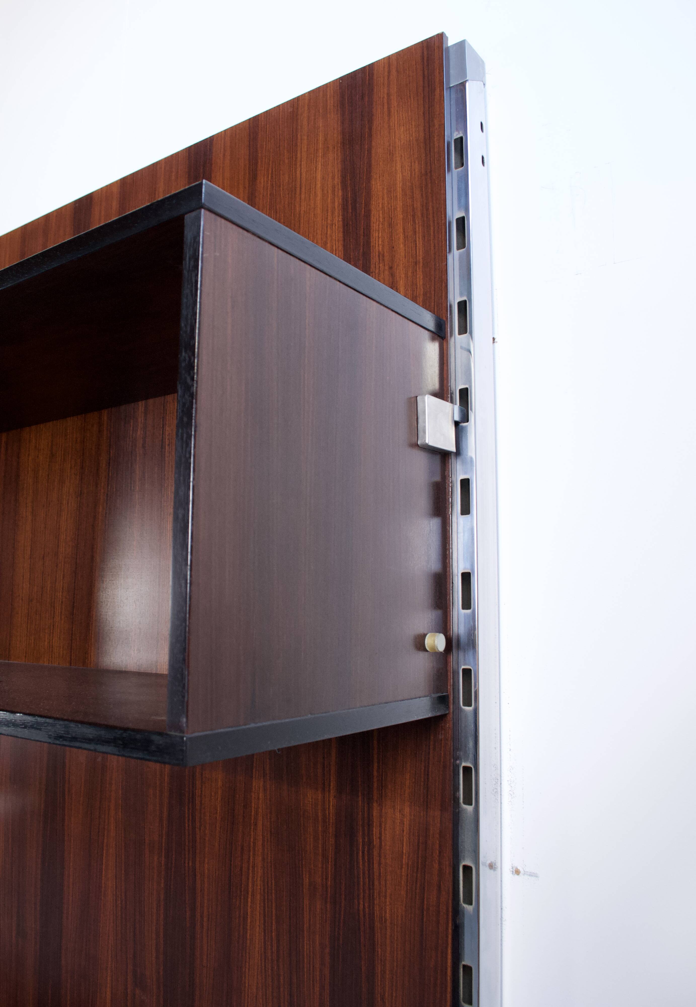 MODULAR SHELF ROSEWOOD ICO PARISI 1960s MIM ROMA PUBLISHER