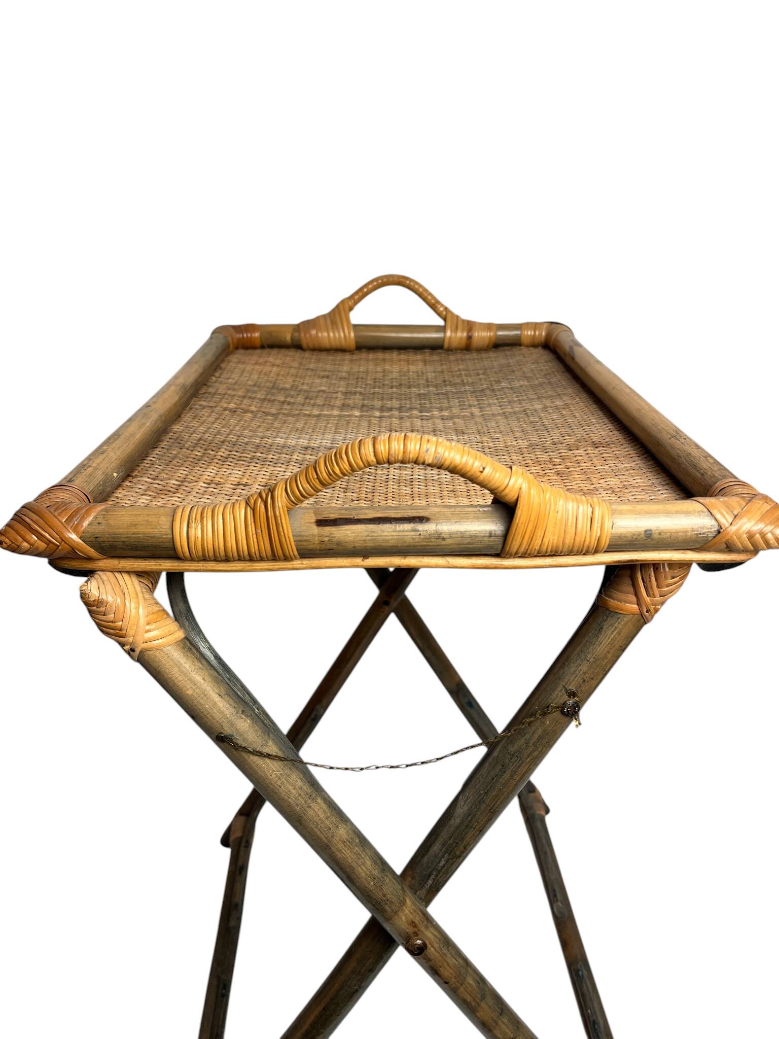 Vintage, desserte plateau bambou vers 1970