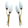 Brass and white opaline wall lights, "Tulip" type, 1950