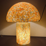 Orange mushroom lamp from Peill and Putzler, 1970s