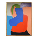 Blue orange abstract art "abandonment to the other"