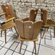 Set of 4 vintage chairs and armchair 1970"