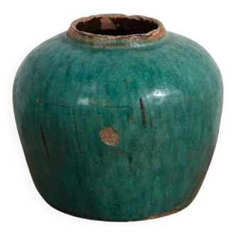 Round antique vase in glazed ceramic (circa 1820) #16