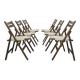 6x Vintage Safari Style Folding Chair