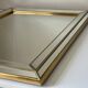 Mirror with glazing beads, Deknudt design, Belgium, 1970s