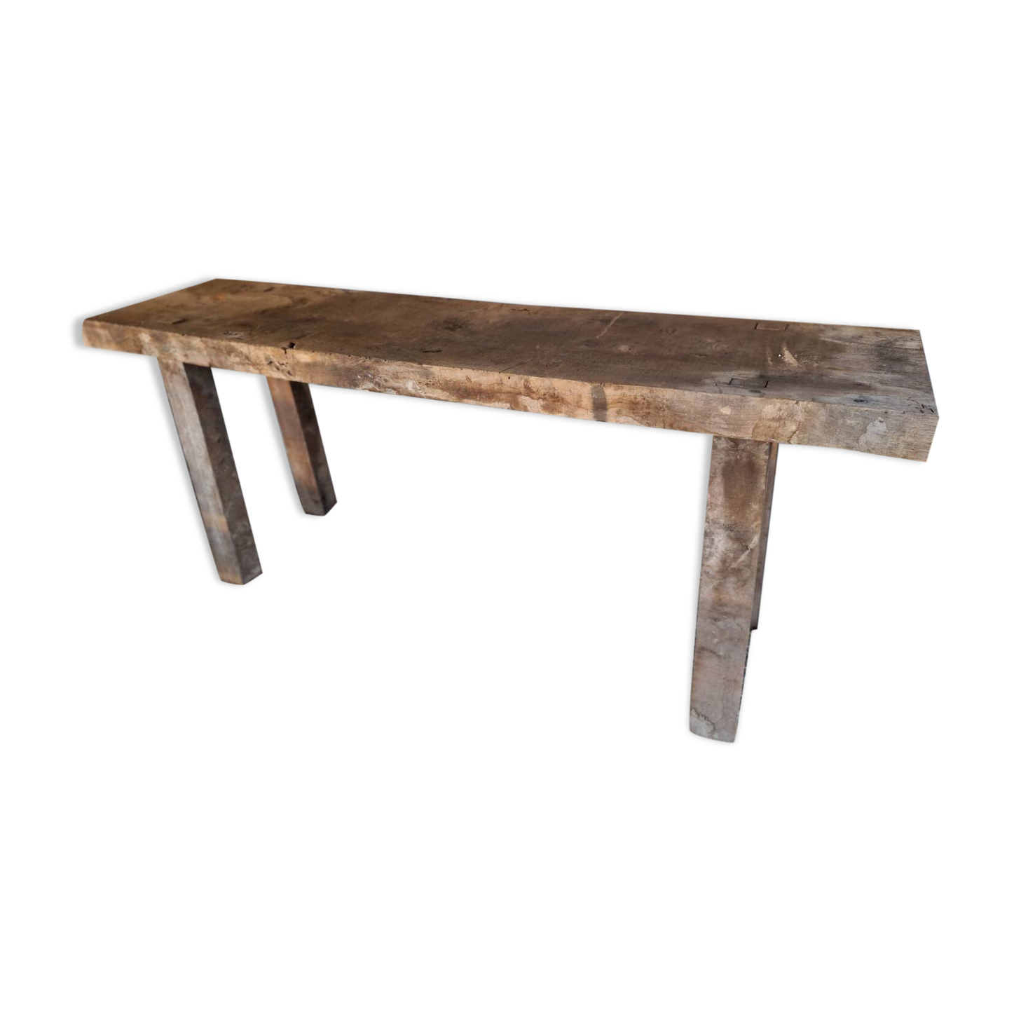 Antique solid wood workbench