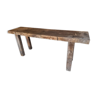 Antique solid wood workbench