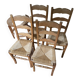 4 chaises en paille