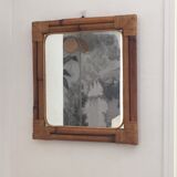 70s rattan mirror