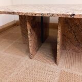 Vintage coffee table in pink marble 70s 80s