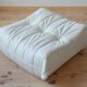 Togo pouf in white leather by Michel Ducaroy for Ligne Roset
