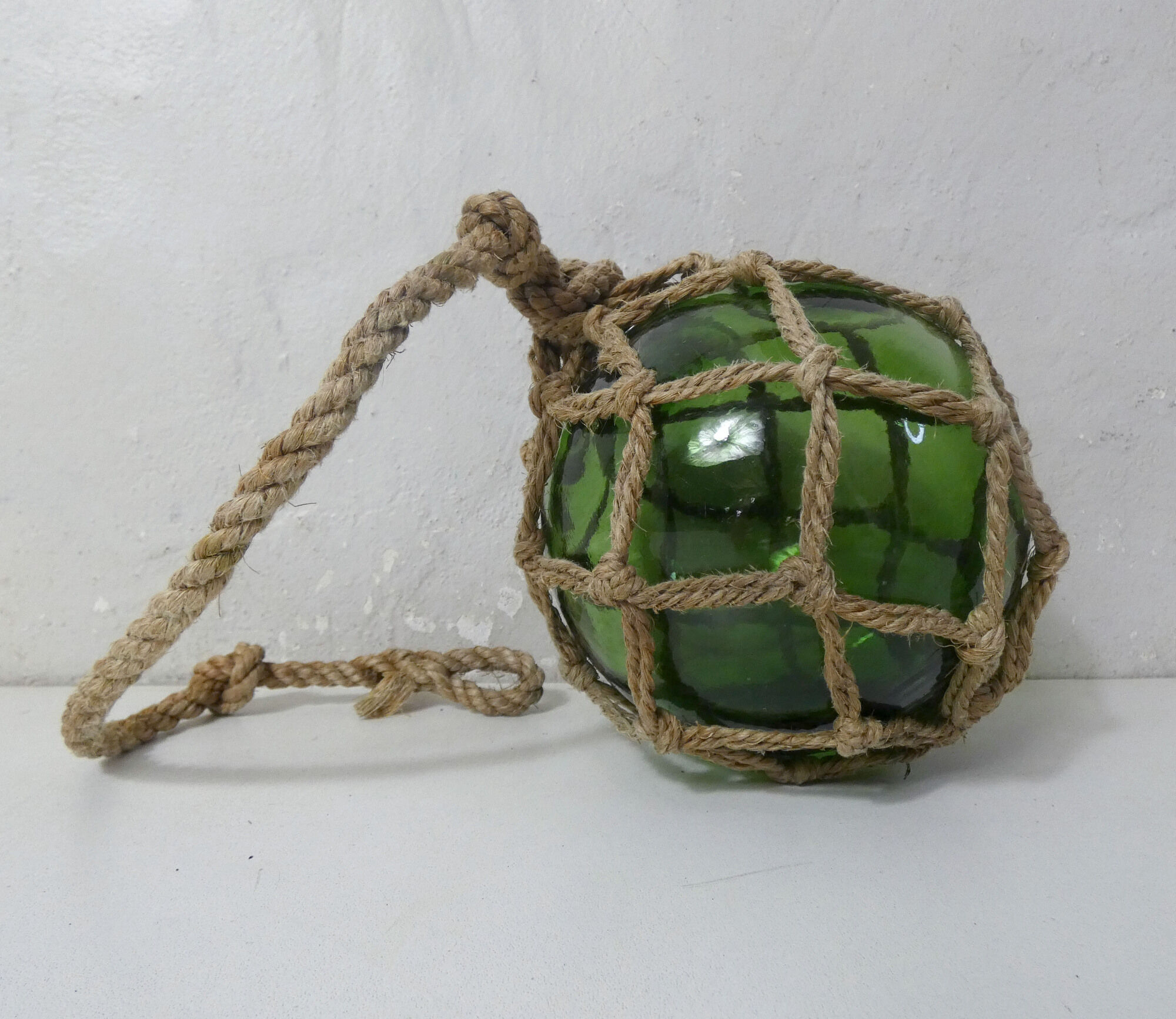Green Float Glass Ball for Vintage Water Garden