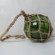 Green Float Glass Ball for Vintage Water Garden