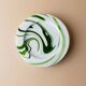 Vert Murano glass swirl bowl by Sergio Asti for Venini, Italian 1970s