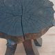 Tabouret brutaliste en chêne