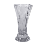 Striated glass vase