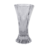 Striated glass vase