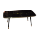 1960 compass foot coffee table, abstract decoration tray under glass.