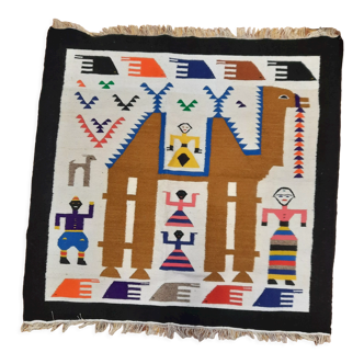 Kilim ethnic carpet, 89 cm