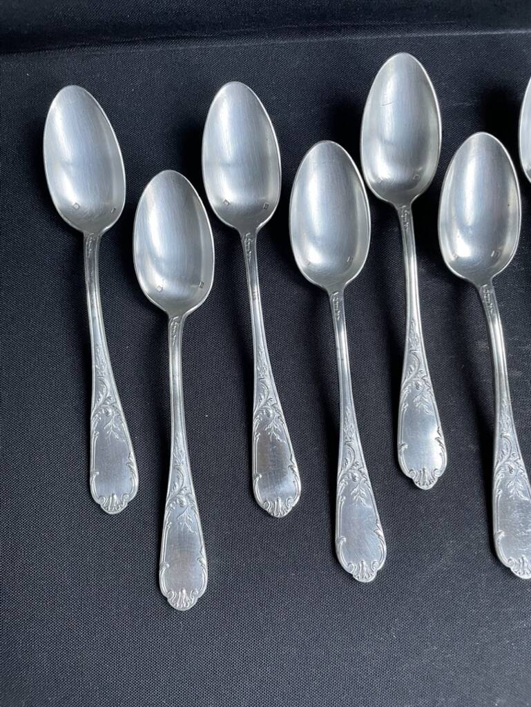 12 Small spoons – Silver plated