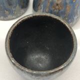 3 stoneware bowls, salted and flamed by Marcellus Aubry