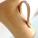 Pitcher in glazed ochre ceramic 50/60 years