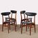 Set of 4 vintage wooden chairs in Scandinavian style, 1960.