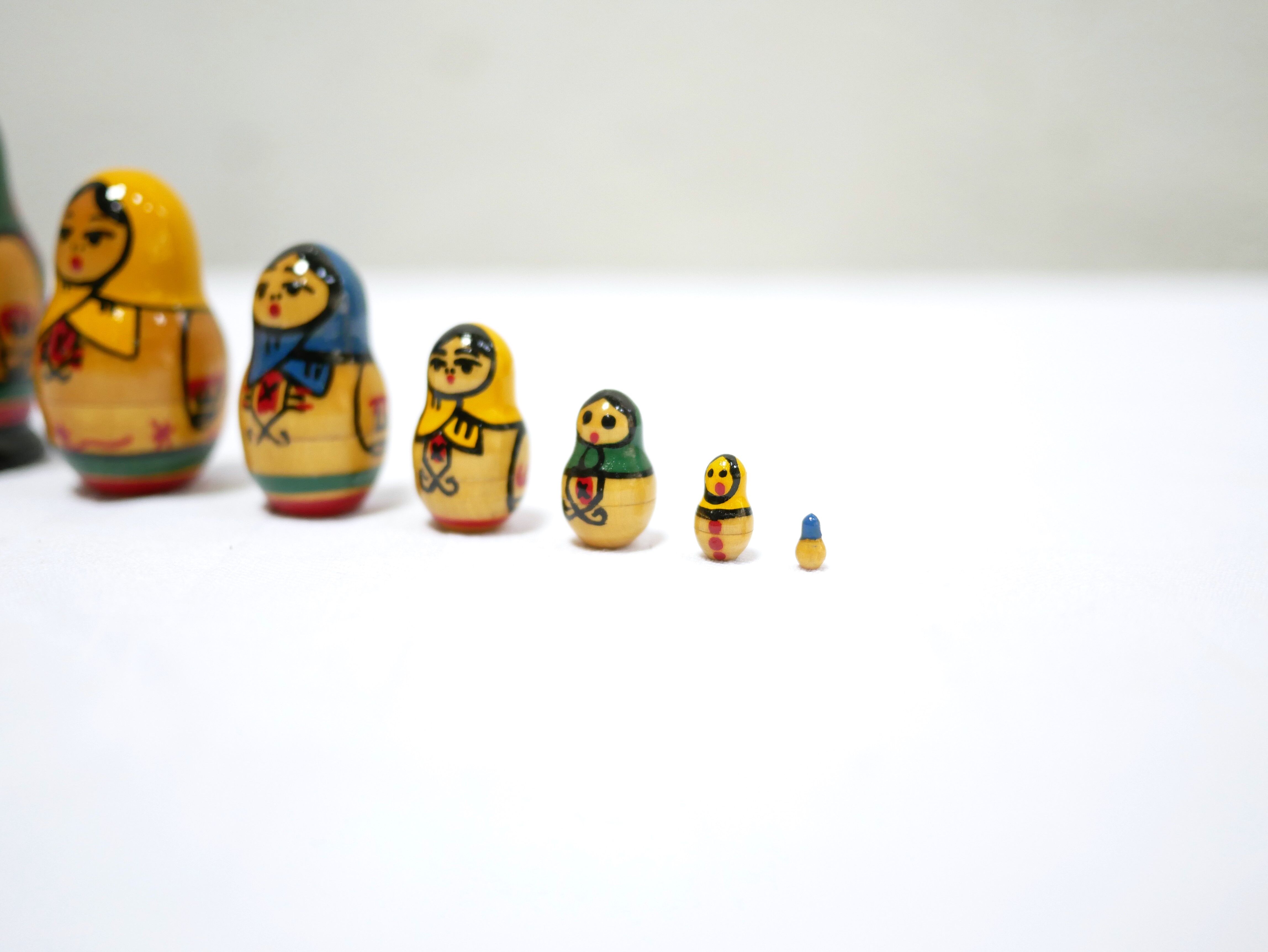 Vintage Russian Matryoshka wooden dolls