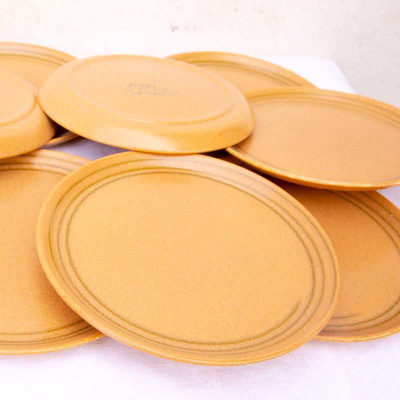 11 Sarreguemines sandstone flat plates Lorraine art workshop