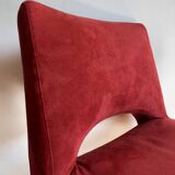 Paire de chaises rouges design Georges Frydman