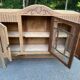 Vintage solid wood art deco 1940s display cabinet