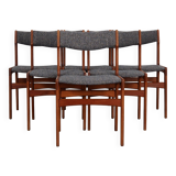 Set of six teak chairs, Danish design, 1960s, production: Denmark