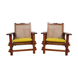 Colonial-style armchairs