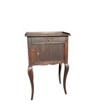 Curtained bedside table