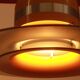 1970s ceiling lamp in yellow, Space Age