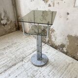 80s glass and marble console