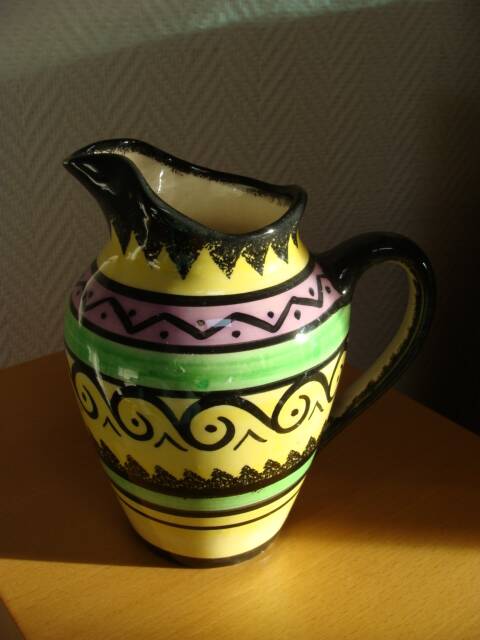 Vintage HB Quimper Breton pitcher