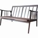 Vintage Scandinavian bench in solid beech from the 1950s with tapered legs.