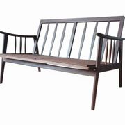 Vintage Scandinavian bench in solid beech from the 1950s with tapered legs.