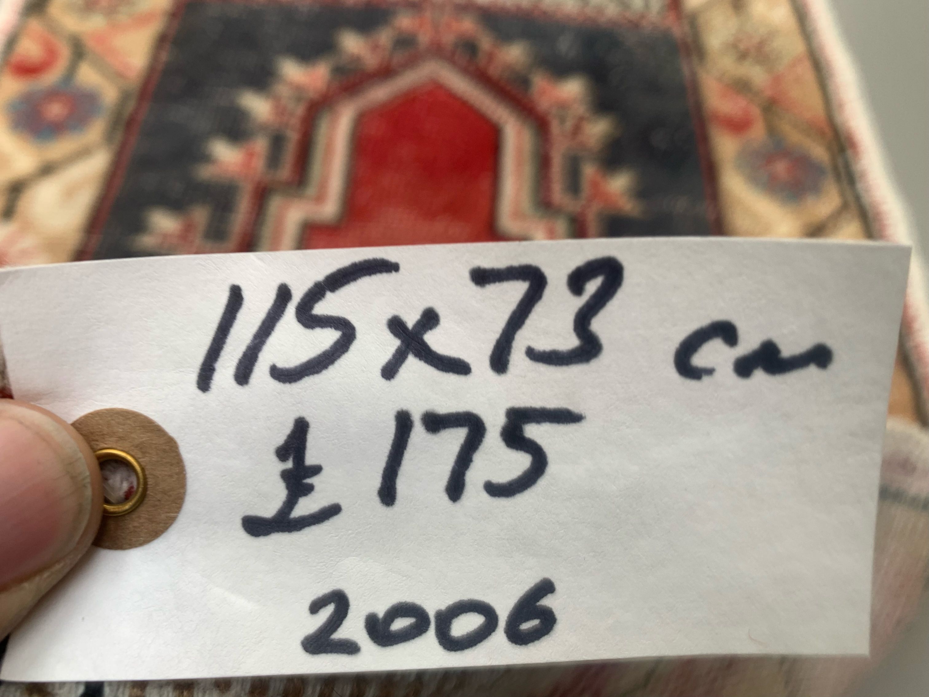 Turkish oushak rug 115x73 cm vintage carpet