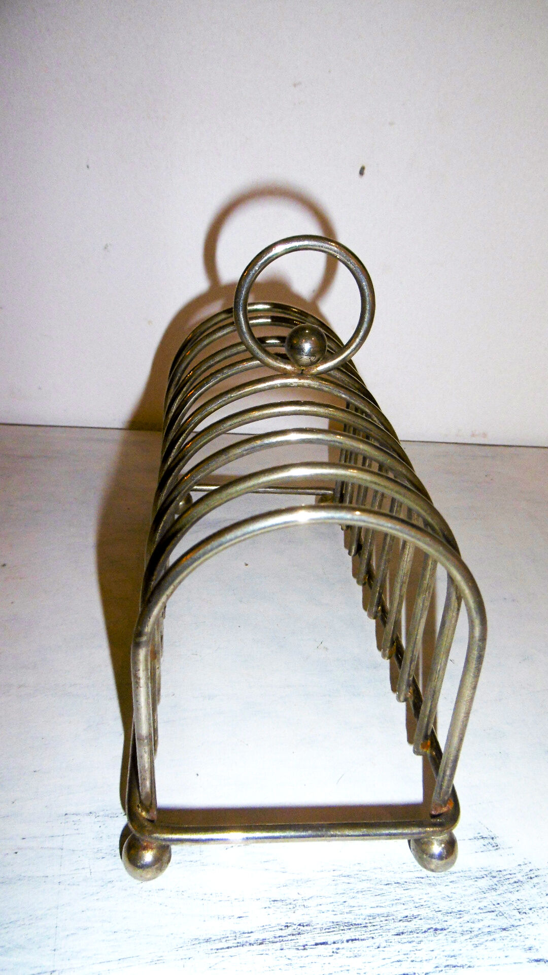 Silver metal toast dispenser