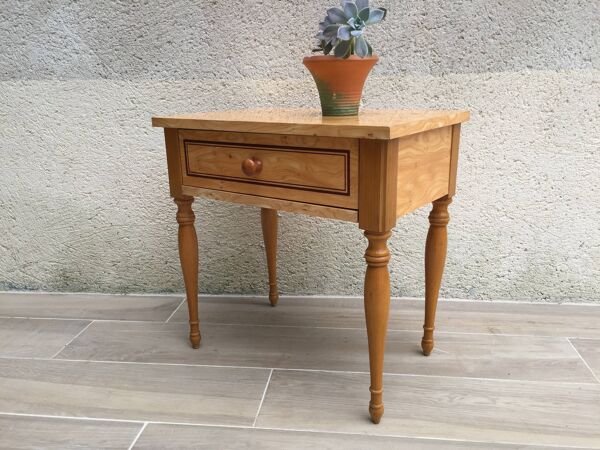 TABLE de Chevet VINTAGE Formica et Bois
