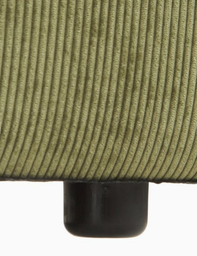 Lennon green corduroy modular corner sofa