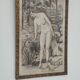 Fusain Femme nue estampe encadrée