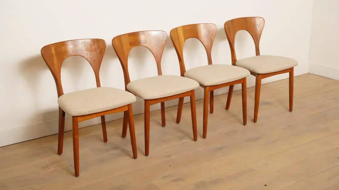 6 x dining chair | Koefoeds Hornslets | Niels Koefoed | Model Peter | Teak