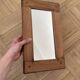 Antique pine mirror 22x34cm