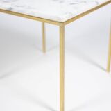 Pair of marble and gilt bronze end tables. 1970s.