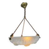 Sabino art deco basin ceiling light signed 1930 France