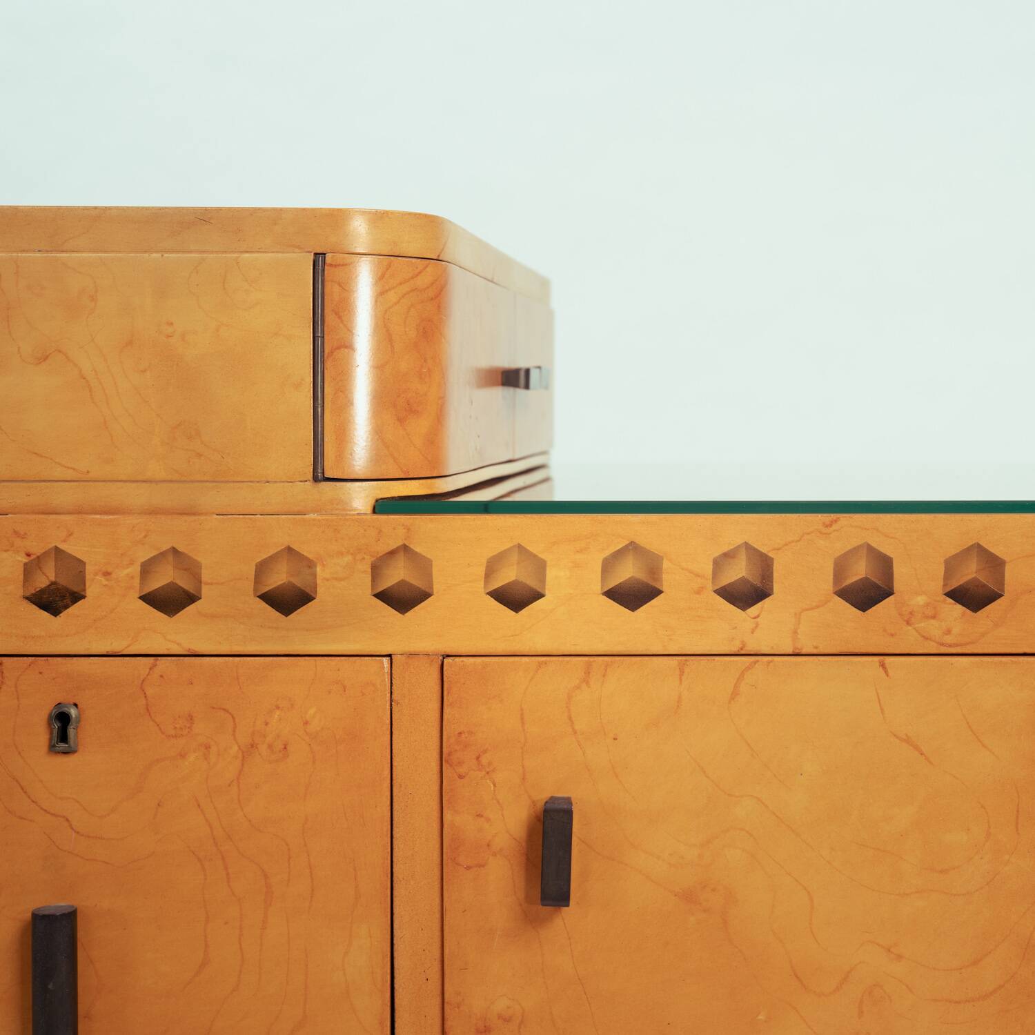 Art Deco style dry bar drink cabinet, Italy, 1970s