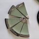 Art Deco celadon and black modular service cutlery rest